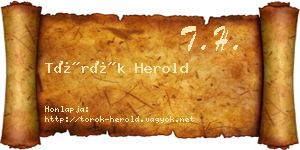 Török Herold névjegykártya